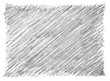 Grey pencil rectangle isolated on white background. Abstract handmade pencil strokes