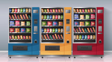Vending Machines Realistic Vector Illustration  