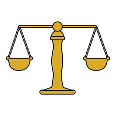 Wall Mural - justice balance isolated icon