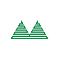 Sticker - stripes line mountain symbol vector