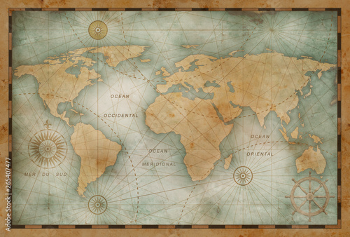 Ancient world map illustrat...