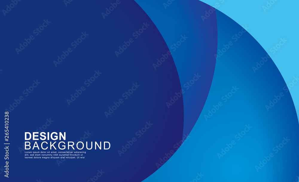 Paper layer circle blue abstract background. Curves and lines use for banner, cover, poster, wallpaper, design with space for text. - obrazy, fototapety, plakaty 