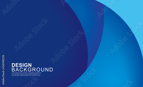 Fotografía Paper layer circle blue abstract background
