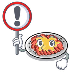 Sticker - With sign carpaccio is served on cartoon plates