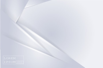 Wall Mural - abstract geometric white and gray color material frame layout modern tech with layer background