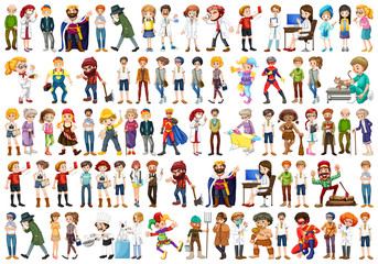 Wall Mural - set of people character