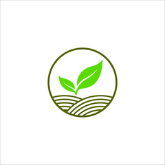 Wall Mural - Eco green logo set