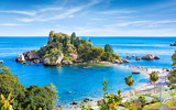 Fototapeta  - Isola Bella small island near Taormina, Sicily, southern Italy