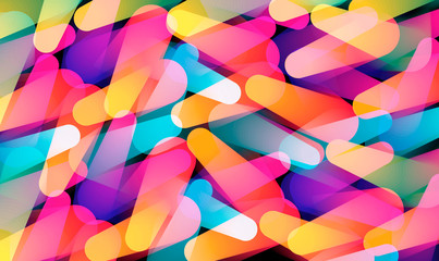 Wall Mural - abstract background of bright colorful lights, neon in the dark