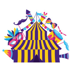 Poster - carnival tent amusement