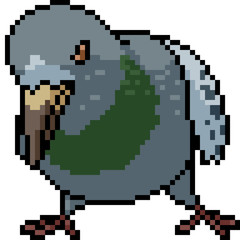 Wall Mural - vector pixel art pigeon