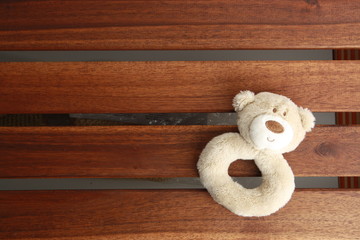 Wall Mural - brown teddy bear rattle