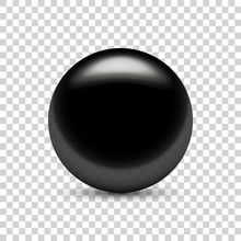 Black Clear Ball On Transparent Background