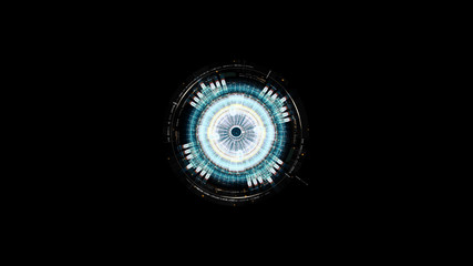 Wall Mural - advance motion graphic futuristic user interface head up display screen with holographic electromagn