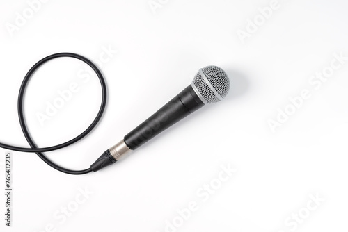 Cuadros en Lienzo Microphone on white background with clipping path