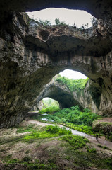 Devetashka cave, near Lovech, Bulgaria. Devetashka is one of the largest karst cave in Eastern Europe