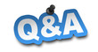 © frender - q and a concept 3d illustration isolated
