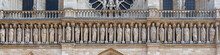 Paris, Notre-Dame Cathedral In The Ile De La Cite, The Kings Gallery On The Western Facade