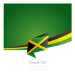 New abstract Jamaica flag ribbon origami green background vector
