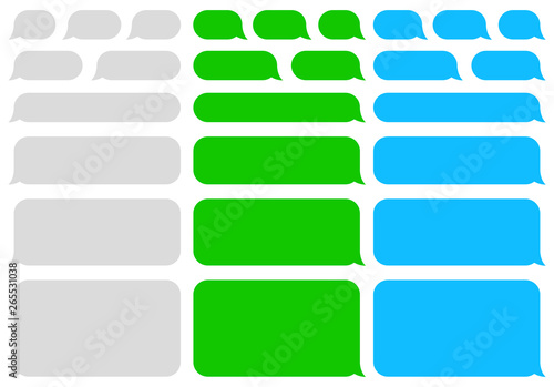 Cuadros en Lienzo Speech bubbles message. SMS. Chat. Vector