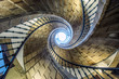 © Mint Images - Low angle view of spiral staircase
