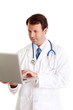 © IdeaBug, Inc. - Happy Doctor with Laptop Computer - Medical Healthcare