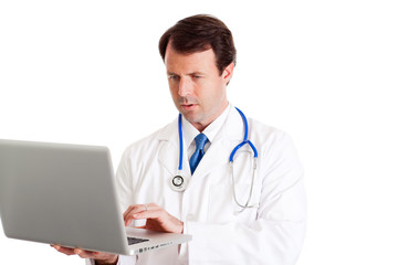 Wall Mural - Doctor with Laptop Computer - Medical Healthcare