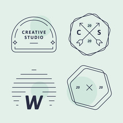 Wall Mural - simple business logo set