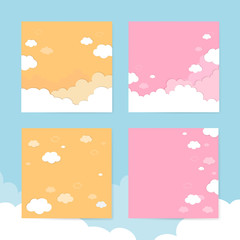 Poster - Sky with clouds pattern