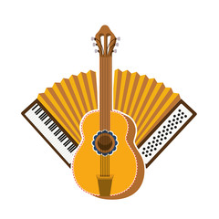 Sticker - guitar and accordion isolated icon