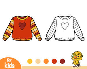 Coloring book, Pullover with a heart