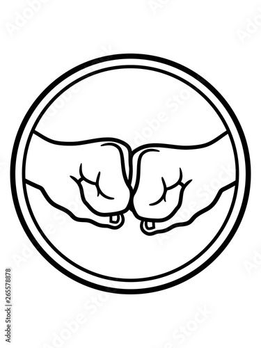 2 Beste Freunde Kreis Rund Logo Einschlagen Bro Fist Begrussen Team Paar Duo Boxen Hand Schlagen Geballte Faust Arm Hauen Finger Schlager Schlagerei Clipart Comic Cartoon Design Cool Buy This Stock