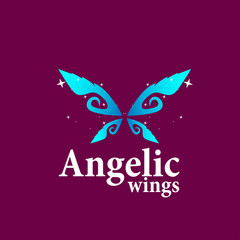 Canvas Print - angelic wings logo icon