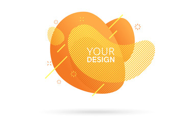 Wall Mural - geometric abstract sale banner isolated. bright spring summer colors and gradients. orange color. re