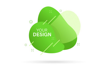 Wall Mural - geometric abstract sale banner isolated. bright spring summer colors and gradients. green color. ret
