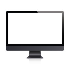Wall Mural - realistic computer front view. monitor - stock vector.