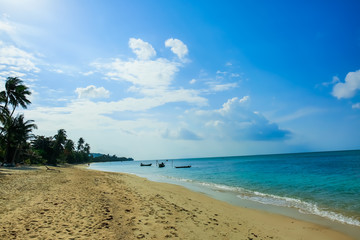 The waves swings in a paradisiac place 