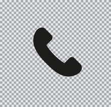 Vector Flat Phone Icon On Transparent Background