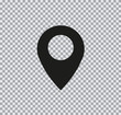 Vector flat icon geolocation on transparent background