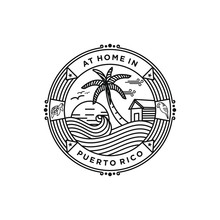 Puerto Rico Beach Logo