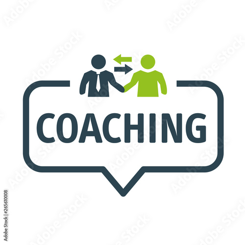 Cuadros en Lienzo Speech bubble COACHING Vector Illustration