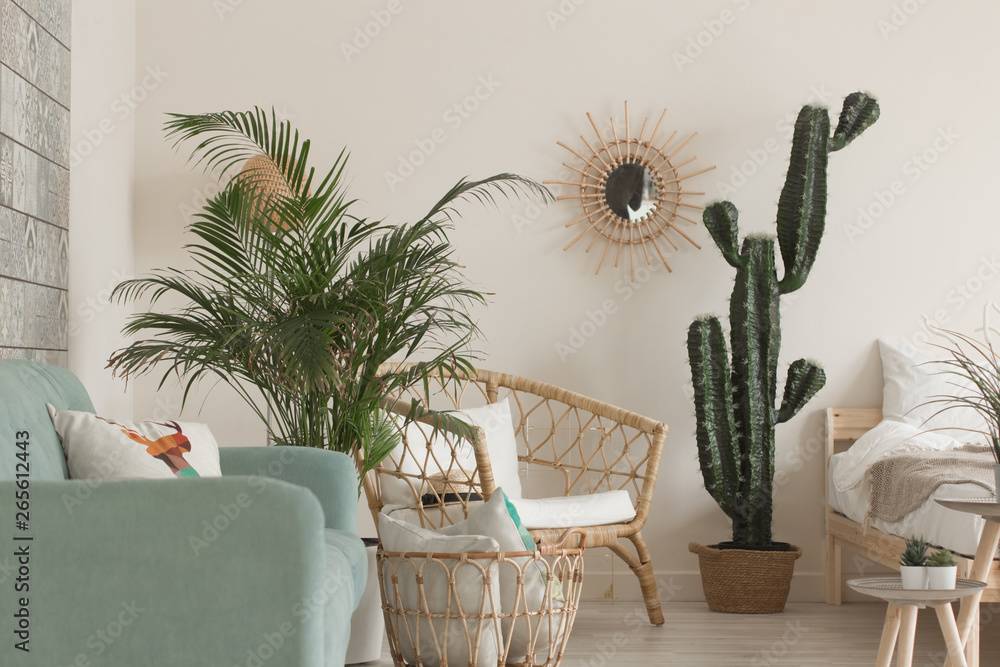 Obraz na płótnie Modern minimal home interior design w salonie