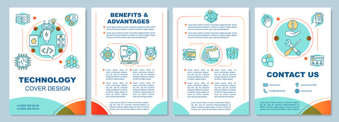 Benefits and advantages of technology brochure template layout