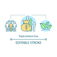 Sticker - Triple bottom line concept icon