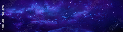 Leinwand Poster  Parnorama night sky with star background