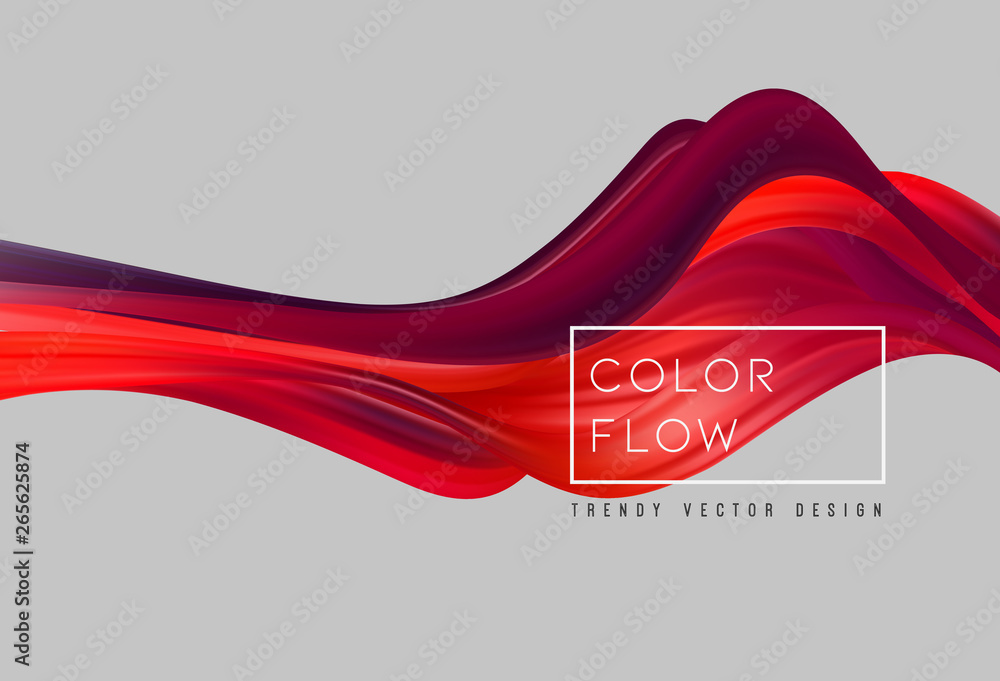 Abstract colorful vector background, color flow liquid wave for design brochure, website, flyer. - obrazy, fototapety, plakaty 