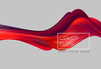 Wall Mural - Abstract colorful vector background, color flow liquid wave for design brochure, website, flyer.