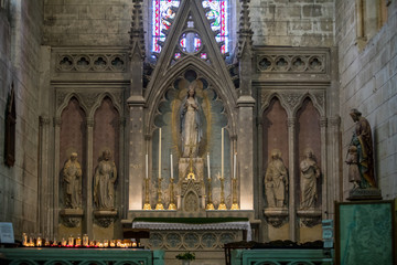 Altar in the Collegiale church of Saint Emilion, France