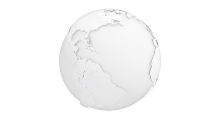 Poster - Spinning world globe. Digital abstract model of earth. Seamless loop