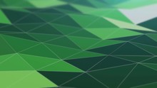 Abstract 4K Smooth Polygon Waves  Background  Green Diamonds Shaped Geometry